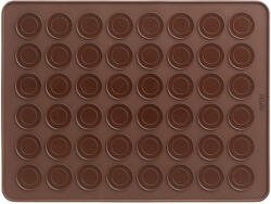 Lékué Silicone Macaron Baking Mat macaron sütőlap 24 adagos, 40x30cm, platina szilikon, barna