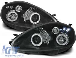  Tuning headlight set with LED lights suitable for Fiat STILO 3D 10.2001-2008, left and right (ABFIHX6010553)