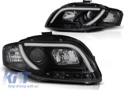  Tuning headlight set with LED lights suitable for Audi A4 B7 11.2004-03.2008 sedan/wagon/convertible, left and right (ABAUHX6010370)