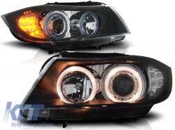  Tuning headlight set suitable for BMW 3 Series E90, E91 2005-2008 with black base, left and right (ABBMHX6010462)
