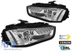  Xenon headlight kit suitable for Audi A4 B8 2012-2015 with dynamic turn signal, black base, left and right (ABAUHX6010388)