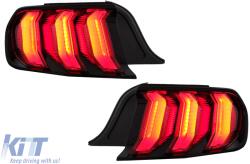 KITT Első lámpa LED fénysor Ford Ranger (2015-2020) balkormányos modellekhez, Teljes Fekete, dinamikus irányjelző (HLFRNGT6)