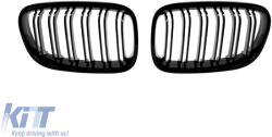  Double slat kidneys suitable for BMW 1 Series F20 2012-2014 with 5 doors, black lacquer (ABBMGR6007396)