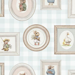 Ugepa Képkeretes erdei állatkák gyerektapéta Pasztellmenta - Ugepa Sweet Dreams N06704 (N06704)