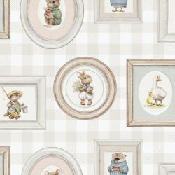 Ugepa Képkeretes erdei állatkák gyerektapéta pasztell - Ugepa Sweet Dreams N06707 (N06707)