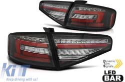 Tuning LED tail light set suitable for Audi A4 B8 sedan 2012-2015 with red and white base for the model with halogen tail lights, left and right (ABAUTX6010062)