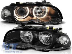  Tuning headlight set with LED angel eyes suitable for BMW 3 E46 04.1999-03.2003 coupe/cabriolet, left and right (ABBMHX6010450)