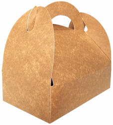 Paper Craft SET 50 Cutii Kraft natur pentru prajituri (17x10x9, 5 cm)