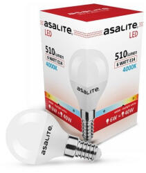 Asalite LED Izzó G45 mini gömb E14 6W 4000K (510 lumen) - hordozhatoshop