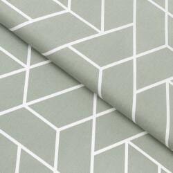 Goldea pamutvászon - mozaik minta, zsálya alapon 160 cm