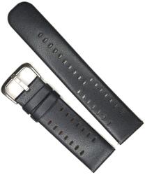  Curea Ceas Racing din Piele Neagră - Stil Sport-Elegant (22mm) (WZ1513)