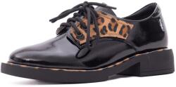 Epica Pantofi dama din piele naturala lacuita, Epica D7A203-M107-G575A 01-L, negru