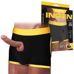  Унисекс страп-он боксерки, размер XL/XXL - Horny Strapon Shorts (LVTOY00610)