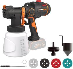 WORX Sistem de vopsire cu pulverizare Worx WX020.9 Nitro, motor fara perii, 3 modele de pulverizare, 4 dimensiuni de duze (WX020.9)