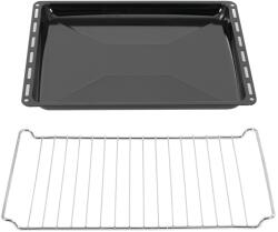 ICQN Set tava si gratar pentru cuptor ICQN 422 x 375 mm, emailat, negru, rezistent la zgarieturi (422-set-31-bakingtray-grill)
