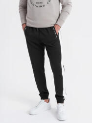 Ombre Clothing Мъжки спортни панталони с контрастни кантове - черни Ombre Clothing | Cheren | МЪЖЕ | 34/32