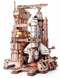 Rokr Puzzle 3D, din lemn, electric, Naveta spatiala, 446 piese (LKA02)