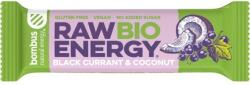 bombus Baton energizant bio cu coacaze negre si nuca de cocos Raw Energy, 50g, Bombus