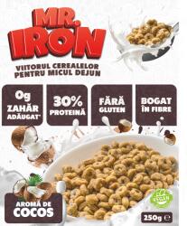 Mr. Iron Cereale cu 30% proteina fara zahar low-carb gluten free si vegane Cocos, 250g, Mr. Iron