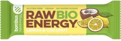 bombus Baton energizant bio cu lamaie si nuca de cocos Raw Energy, 50g, Bombus