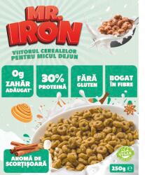 Mr. Iron Cereale cu 30% proteina fara zahar low-carb gluten free si vegane Scortisoara, 250g, Mr. Iron