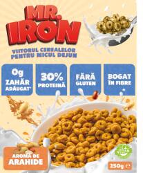 Mr. Iron Cereale cu 30% proteina fara zahar low-carb gluten free si vegane Unt de Arahide, 250g, Mr. Iron