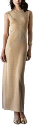 AGGEL Rochie Lurex Semi-Sheer Two-Tone Maxi SS63146K 1052 tan gold (SS63146K 1052 tan gold)