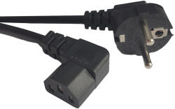 Spacer Cablu alimentare Spacer Schuko C13 90 grade 10A 1, 8 m negru (SPPW-SCHK-C13GR90-10A-1.8)