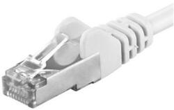 PremiumCord Cablu Patchcord SFTP RJ45-RJ45 Cat. 6A, 3m, alb, cupru integral, 26AWG (SFTP-6A-3-W)