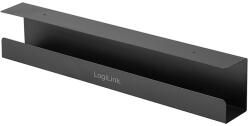LogiLink Organizator cabluri LogiLink KAB0070 negru, din oțel, montaj sub birou (KAB0070)