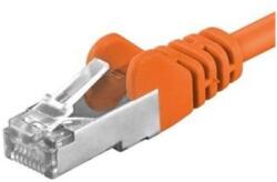 PremiumCord Cablu Patchcord SFTP RJ45-RJ45 Cat. 6A, 1m, portocaliu, cupru integral, 26AWG (SFTP-6A-1-O)
