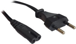 Spacer Cablu alimentare Spacer casetofon, 1.8m, intrare Euro plug, iesire C7, 6A, negru (SPPW-EUPG-C7-6A-1.8)