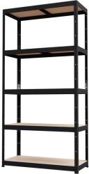 GOODHOME Raft atelier GOODHOME Ryle, otel, 90 x 40 x 179 cm, negru Raft