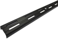 FORM Vergea cu fante duble FORM, otel, 50 x 2.6 x 12 cm, negru mat Raft