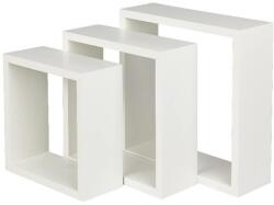GOODHOME Raft suspendat GOODHOME Deco Rigga, MDF, 3 bucati, alb Raft