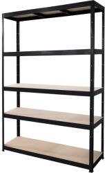 GOODHOME Raft atelier GOODHOME Ryle, otel, 120 x 40 x 179 cm, negru Raft