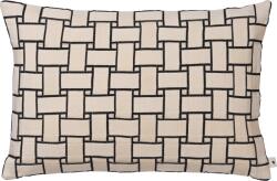 ferm LIVING Față de pernă Lattice 40 x 60 cm, crem-negru (1104272925) Lenjerie de pat