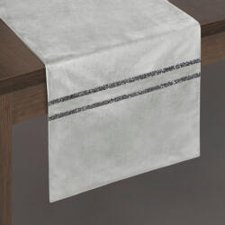 EUROFIRANY Esma bársony asztali futó Szürke 35x140 cm