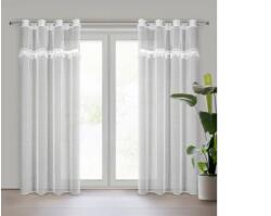 EUROFIRANY Kiara díszes fényáteresztő függöny Fehér 140x250 cm