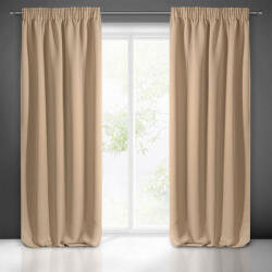 EUROFIRANY Sötétítő függöny félig matt szövetből Bézs 135x270 cm