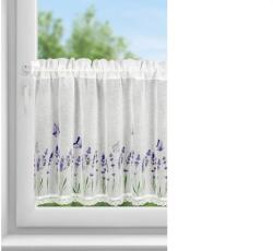 EUROFIRANY Ella modern vitrázs függöny Fehér 60x150 cm