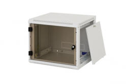 KELine Faliszekrény 6U 600x595mm mély 19" Mély levehető és zárható oldalfalakkal
