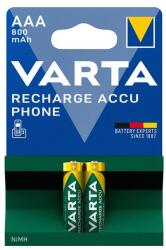 VARTA recharge accu elem (aaa, 1.2v, 800mah ni-mh, újratölthető) 2db/csomag (58398101402) - rufusz