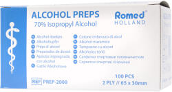 Romed alkoholos törlőkendő 3x6 cm 100 db