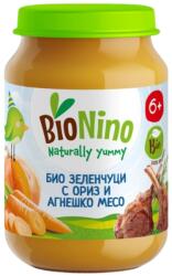 BioNino Био пюре BioNino - Зеленчуци с ориз и агнешко месо, 6 м+, 190 g (BN2355) - ozone