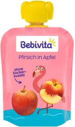Bebivita Плодова закуска Bebivita - Праскова и ябълка, 90 g (19057) - ozone