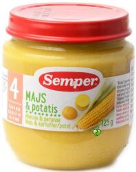 Semper Зеленчуково пюре Semper - Царевица с картофи, 125 g (9531) - ozone
