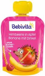Bebivita Плодова закуска Bebivita - Пауч с банан, малина и спелта, 90 g (19107) - ozone