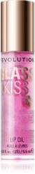 Revolution Beauty Glass Kiss csillogó olaj az ajkakra árnyalat Enchanted Purple 5.5 ml