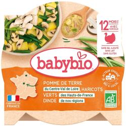 Babybio Био меню Babybio - Пуешко, картофи и зелен фасул, 12 м+, 230 g (3288131501611) - ozone